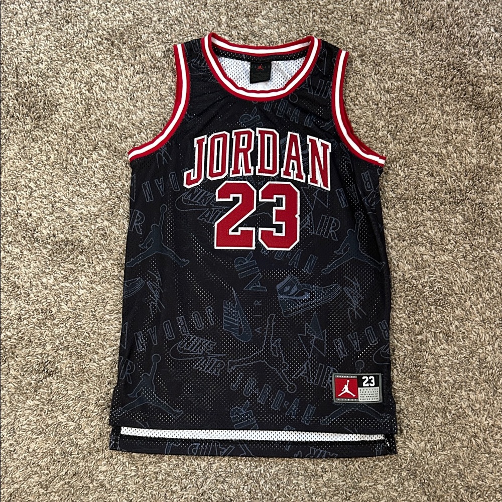 Jordan Black and Red Graphic Jersey